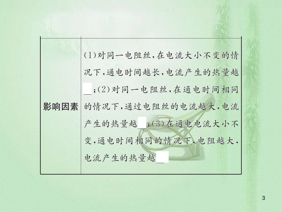djvAAA九年级物理全册 第十六章 第四节 科学探究：电流的热效应习题优质课件 （新版）沪科版_第3页