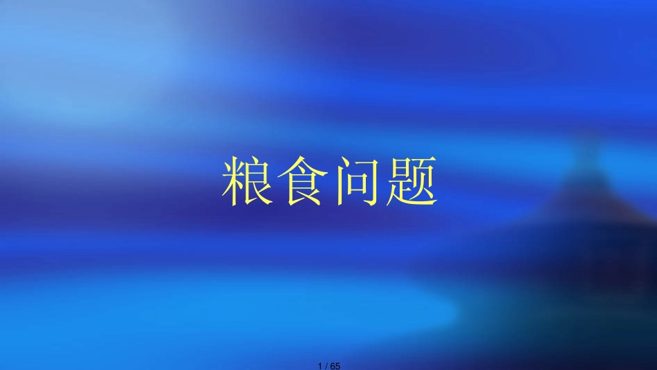 某某某环境科学导论粮食与食品安全_第1页