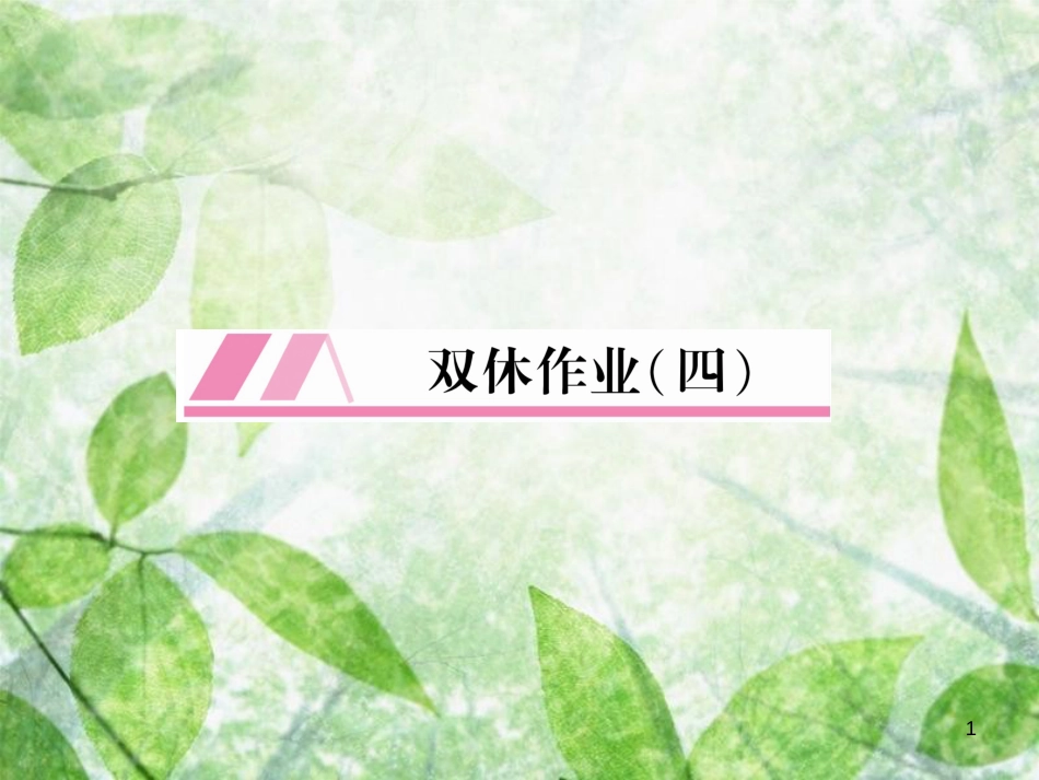九年级英语全册 双休作业（四）优质课件 （新版）人教新目标版_第1页