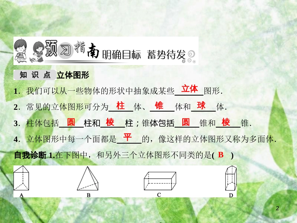 七年级数学上册 第4章 图形的初步认识 4.1 生活中的立体图形优质课件 （新版）华东师大版_第2页