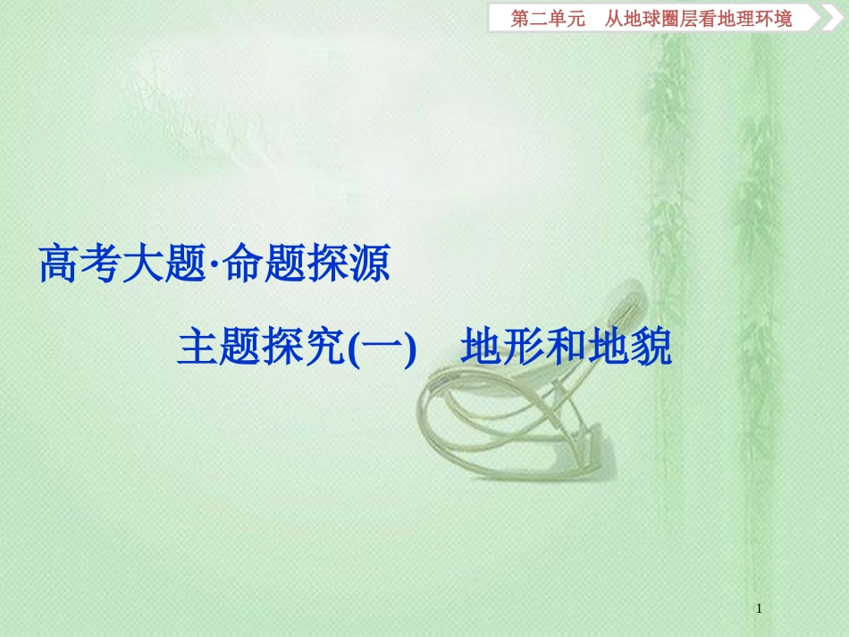 高考地理一轮复习 第2章 从地球圈层看地理环境 高考大题 命题探源 主题探究（一）优质课件 鲁教版_第1页
