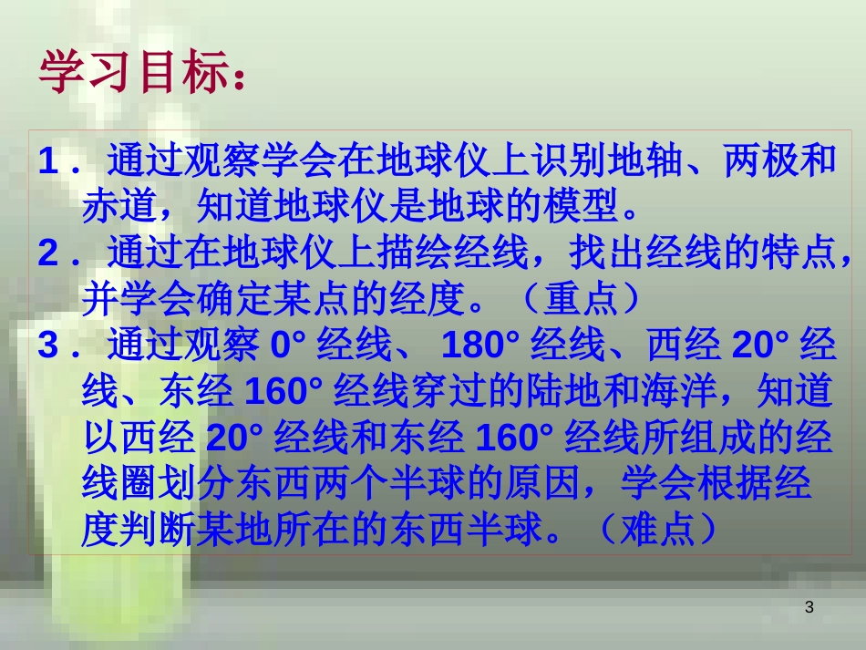 （水滴系列）七年级地理上册 第一章 第2节 地球仪和经纬网（第1课时）优质课件 （新版）商务星球版_第3页