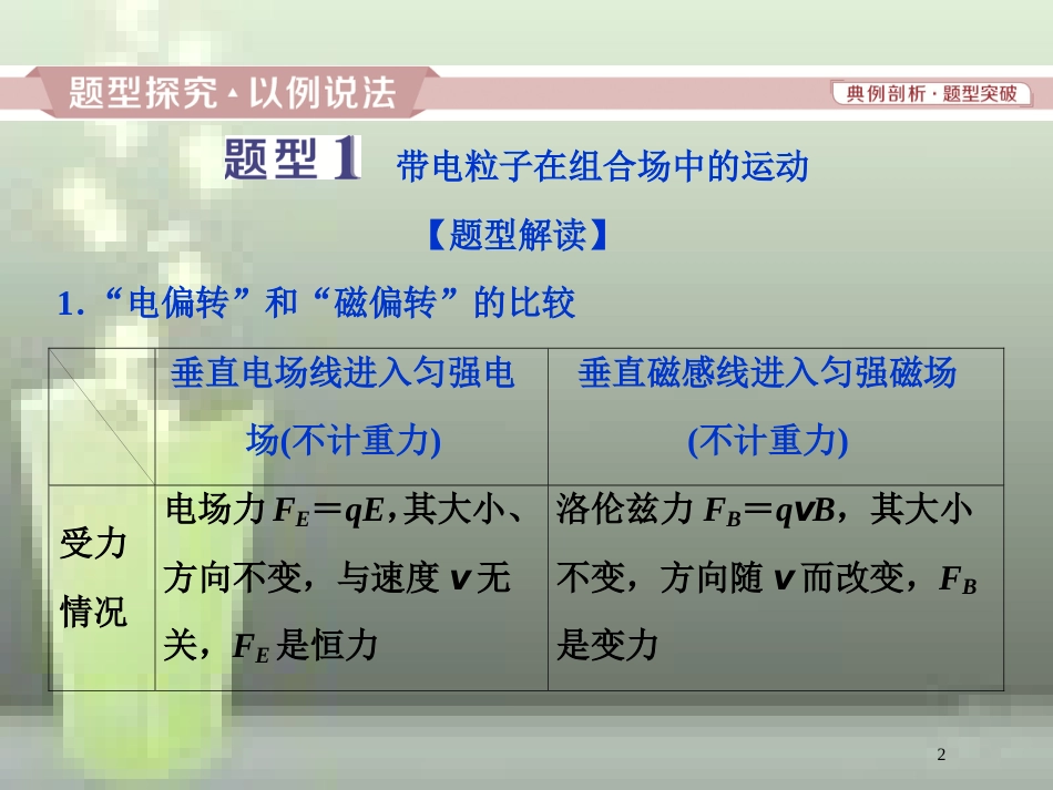 高考物理一轮复习 第8章 磁场 4 题型探究课 带电粒子在复合场中的运动优质课件 新人教版_第2页