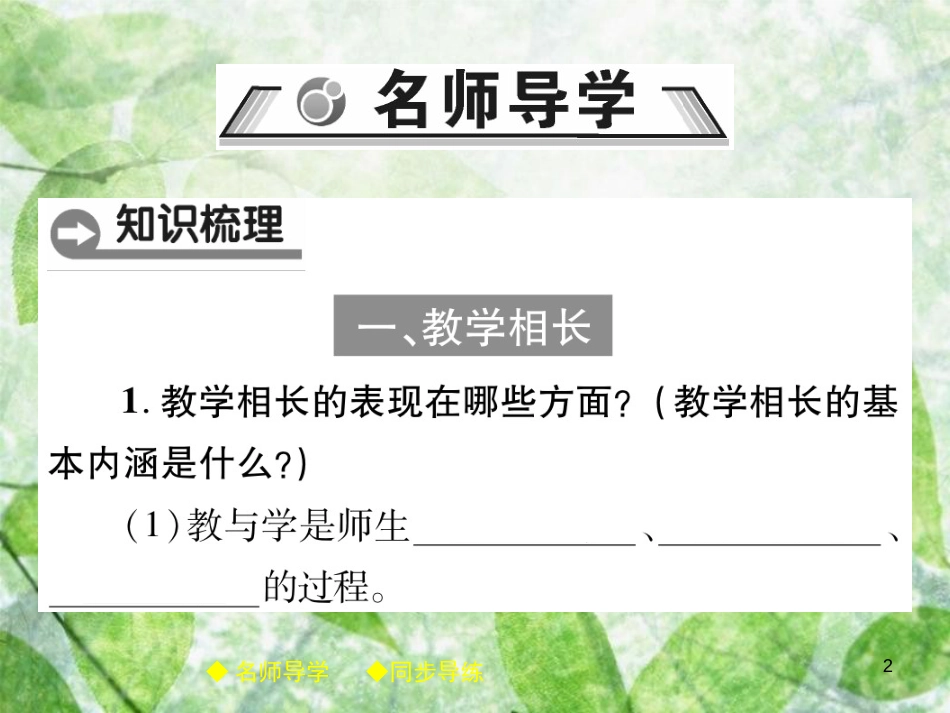 七年级道德与法治上册 第三单元 师长情谊 第六课 师生之间 第2框师生交往优质课件 新人教版_第2页