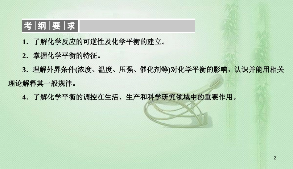 高考化学总复习 07 化学反应速率和化学平衡（24）化学平衡状态及平衡移动（1）优质课件 新人教版_第2页