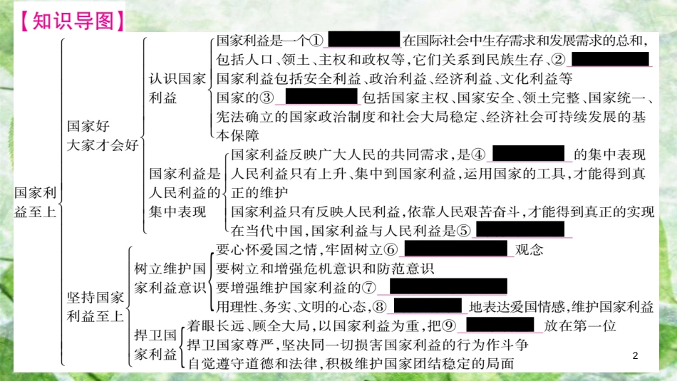 八年级道德与法治上册 第4单元 维护国家利益知识归纳习题优质课件 新人教版_第2页