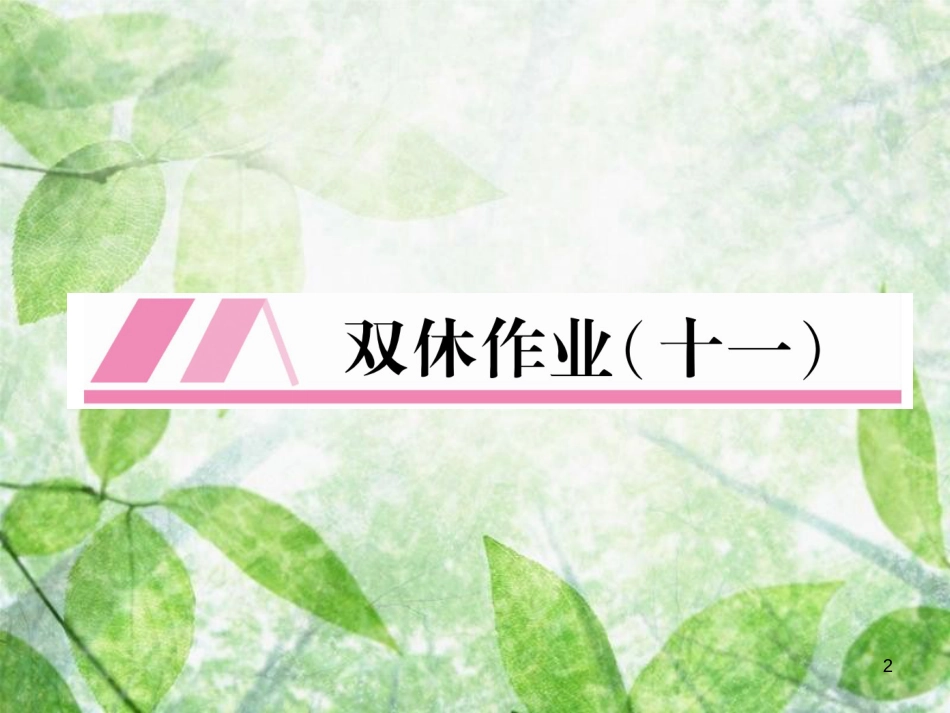 九年级语文上册 第6单元 双休作业11习题优质课件 新人教版_第2页