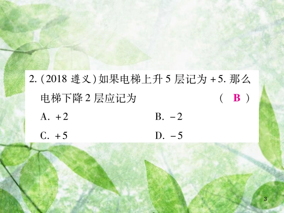 七年级数学上册 第二章 有理数及其运算 2.1 有理数练习优质课件 （新版）北师大版_第3页