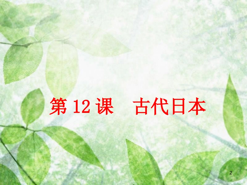 九年级历史上册 第11课 大化改新与中古日本优质课件 华东师大版_第2页