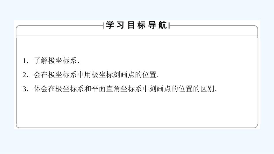 （江苏专用版 ）高中数学 4.1.2 极坐标系优质课件 苏教版选修4-4_第2页