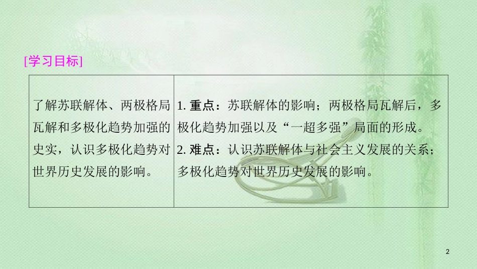 高中历史 专题9 当今世界政治格局的多元化趋势 3 多极化趋势的加强优质课件 人民版必修1_第2页