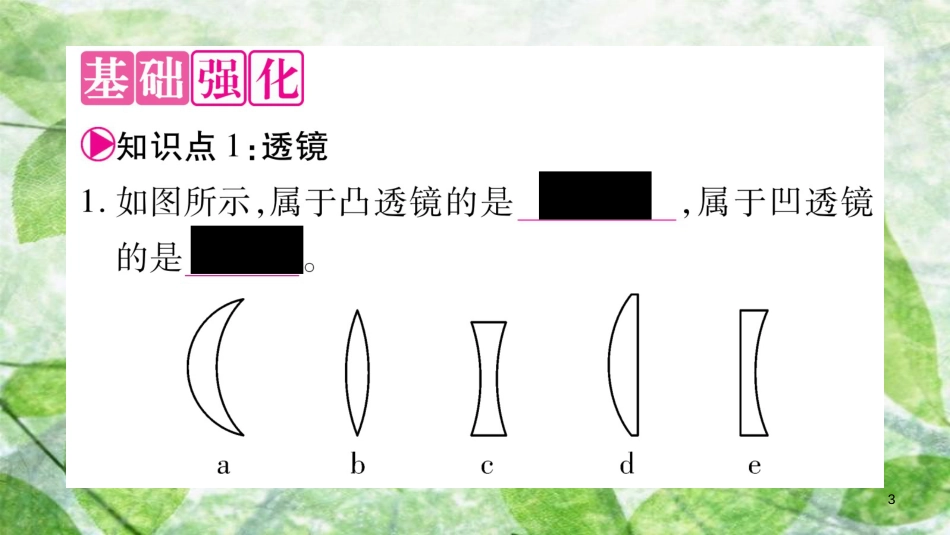 八年级物理上册 3.5奇妙的透镜习题优质课件 （新版）粤教沪版_第3页