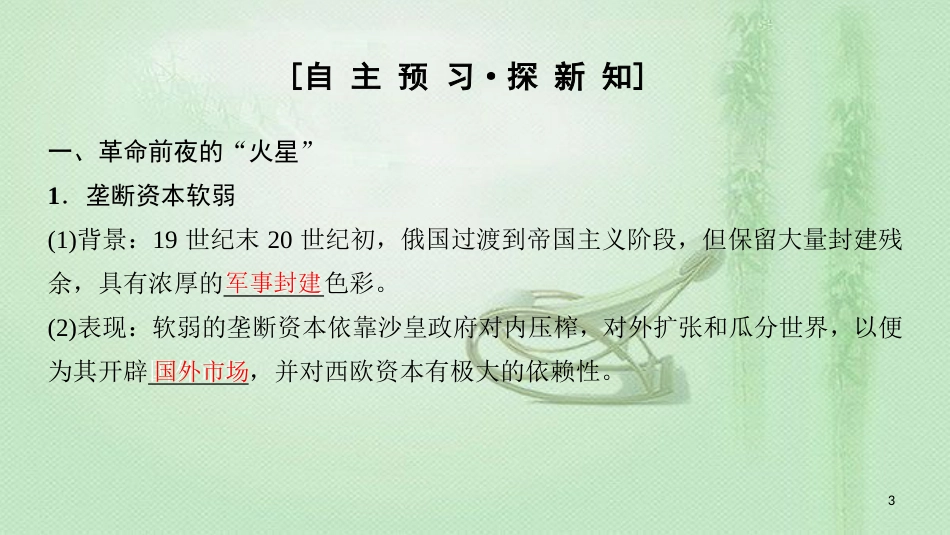 高中历史 专题8 解放人类的阳光大道 3 俄国十月社会主义革命优质课件 人民版必修1_第3页
