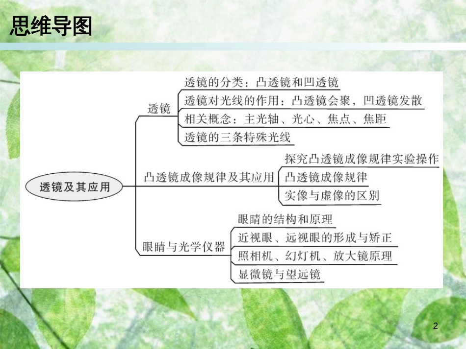 八年级物理上册 期末复习 第五章 透镜及其应用本章知识梳理习题优质课件 （新版）新人教版_第2页