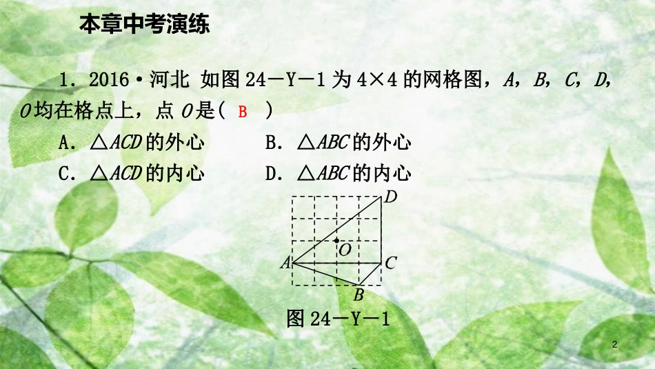 九年级数学上册 第24章 圆中考演练优质课件 （新版）新人教版_第2页