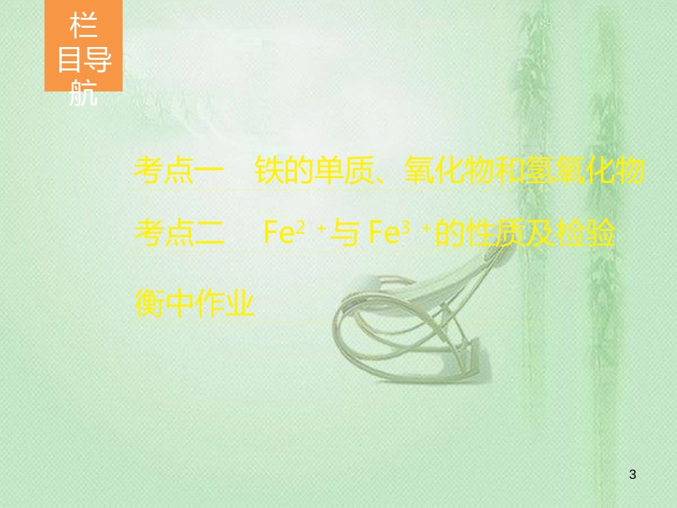 高考化学一轮复习 第12讲 铁及其化合物优质课件_第3页