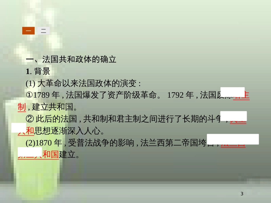 高中历史 第三单元 近代西方资本主义政治制度的确立与发展 9 资本主义政治制度在欧洲大陆的扩展优质课件 新人教版必修1_第3页