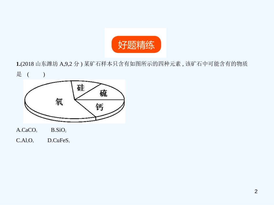 （河北专版）2019年中考化学复习 专题十六 信息给予题（试卷部分）优质课件_第2页