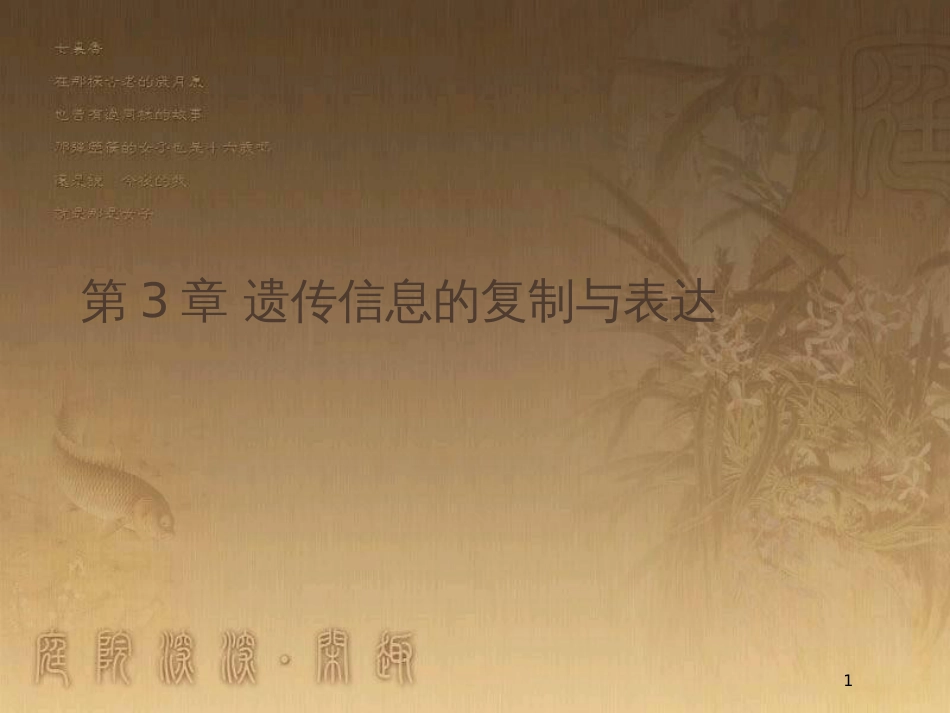 高中生物 第3章 遗传信息的复制与表达本章整合优质课件 北师大版必修2_第1页