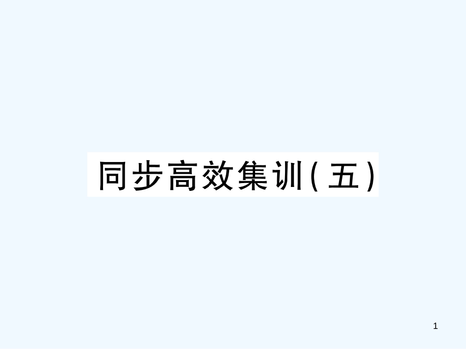 （江西专用）2018年中考地理 同步高效集训（五）优质课件_第1页