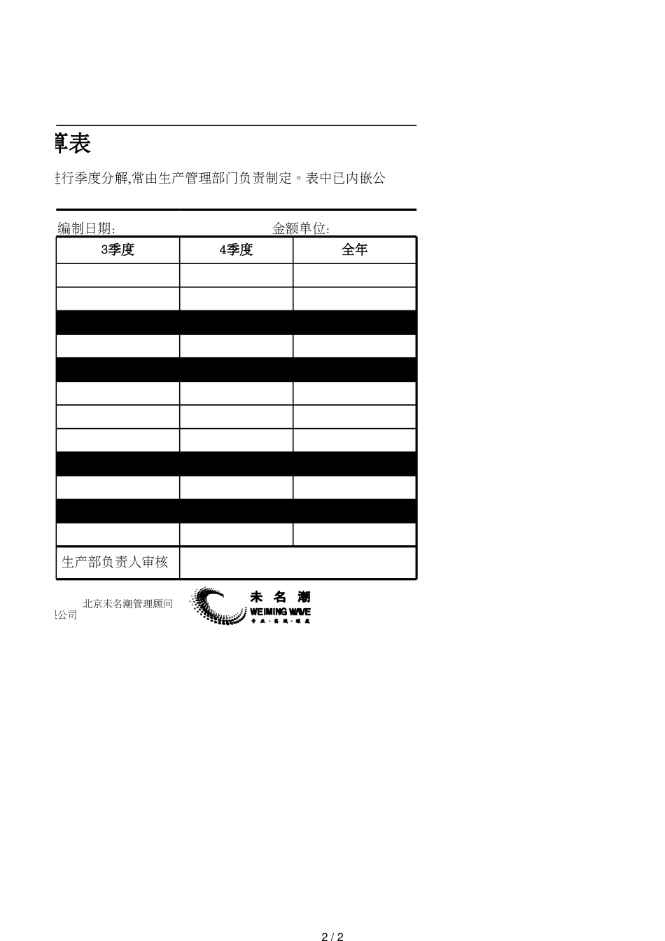 34生产(产量)预算表[共2页]_第2页