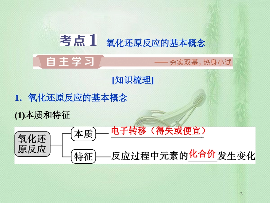 高考化学一轮复习 第2章 元素与物质世界 第3节 氧化剂和还原剂优质课件 鲁科版_第3页