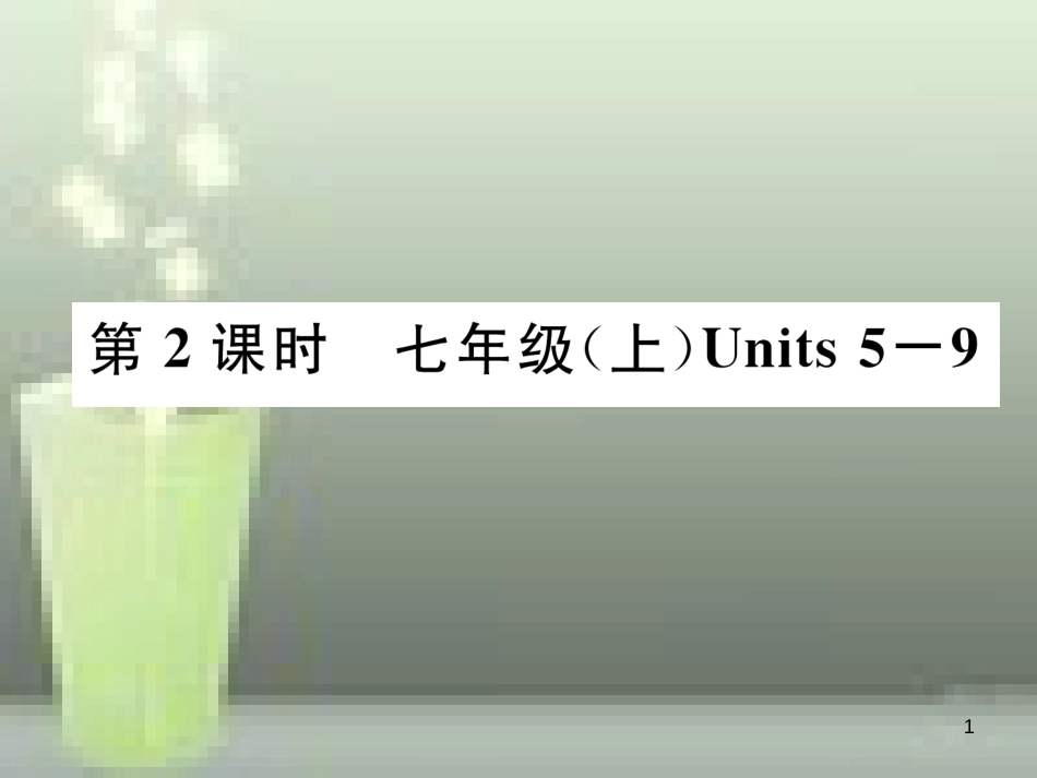 （浙江专版）中考英语特训总复习 第一部分 教材知识梳理篇 第2课时 七上 Units 5-9优质课件_第1页