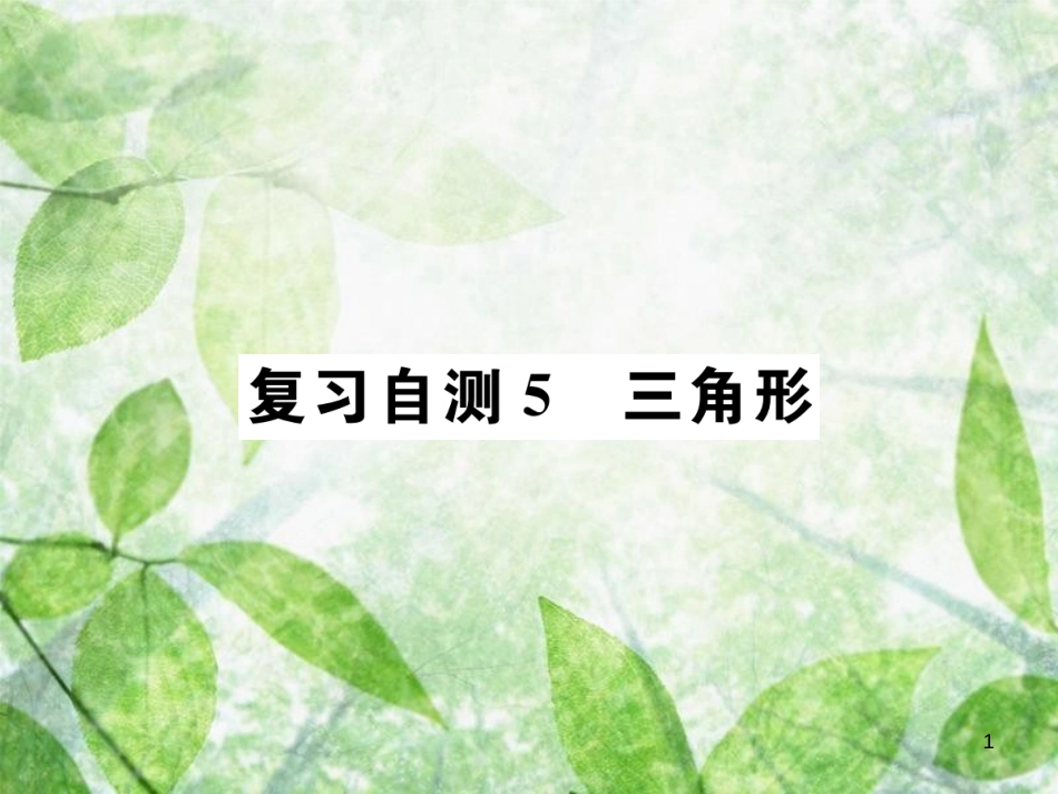 九年级数学下册 复习自测5 三角形习题优质课件 （新版）新人教版_第1页