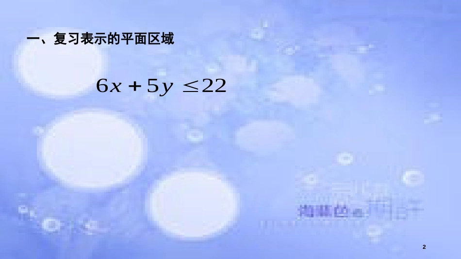 高中数学 第3章 不等式 3.3 二元一次不等式（组）与简单的线性规划问题 3.3.2 二元一次不等式组表示的平面区域课件 苏教版必修5_第2页