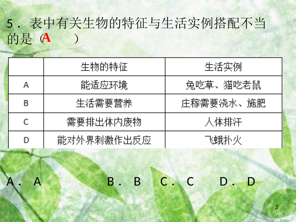 七年级生物上册 第一单元 生物和生物圈优质课件 （新版）新人教版_第3页