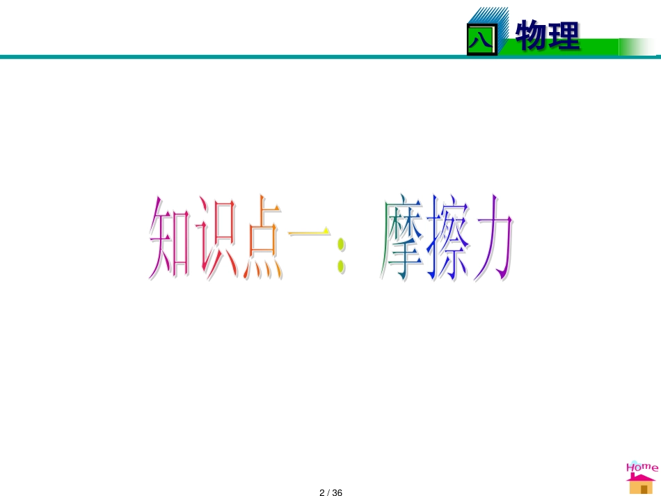 2014年最新人教版八年级物理第八章运动和力_第三节__摩擦力[共36页]_第2页