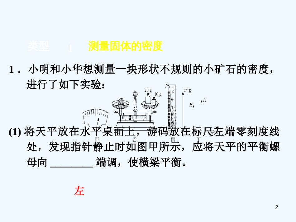 八年级物理上册 专题技能训练 密度的测量—常规方法习题优质课件 （新版）粤教沪版_第2页