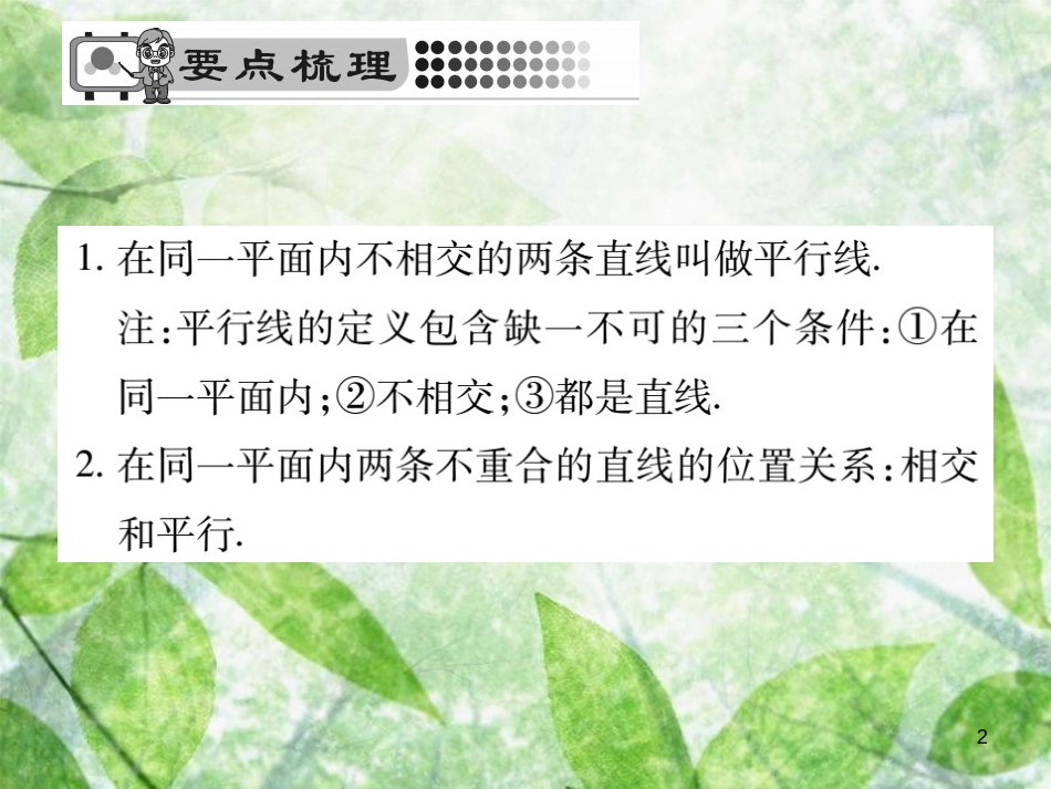 七年级数学上册 第5章 相交线与平行线 5.2.1 平乡线优质课件 （新版）华东师大版_第2页