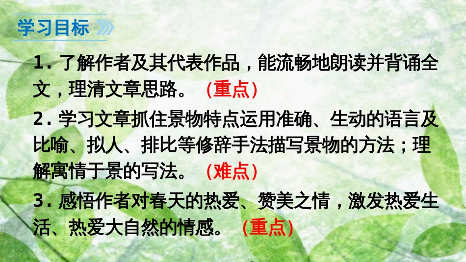 七年级语文上册 第一单元 1 春优质课件 新人教版_第2页