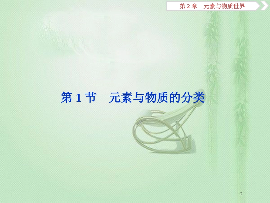 高考化学一轮复习 第2章 元素与物质世界 第1节 元素与物质的分类优质课件 鲁科版_第2页