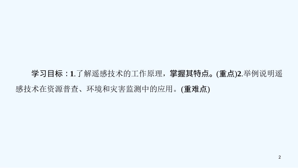 2019高中地理 第5章 自然地理环境的整体性与差异性 附7 遥感技术的应用优质课件 必修1_第2页