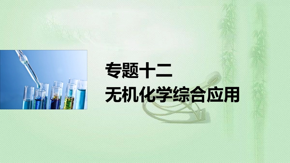 高考化学一轮复习 专题12 无机化学综合应用优质课件_第1页