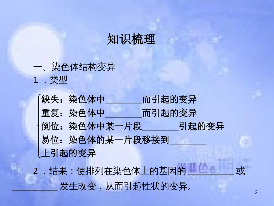 高考生物一轮复习 第四单元 基因的表达 第2讲 染色体变异课件 新人教版必修2_第2页