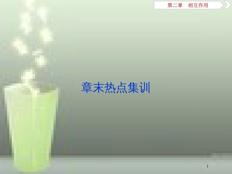 （浙江专版）2019届高考物理一轮复习 第2章 相互作用 11 章末热点集训优质课件 新人教版_第1页