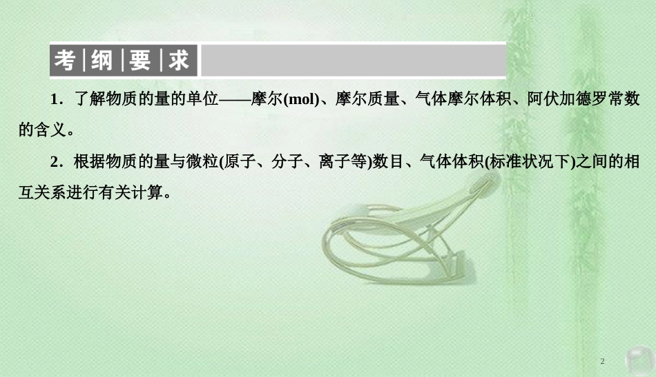 高考化学总复习 01 化学计量在实验中的应用（1）物质的量、气体摩尔体积（1）优质课件 新人教版_第2页