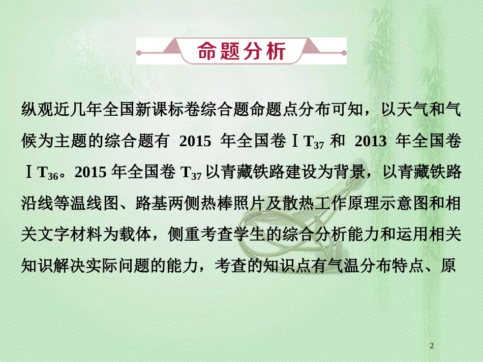 高考地理一轮复习 第2章 从地球圈层看地理环境 高考大题 命题探源 主题探究（二）优质课件 鲁教版_第2页