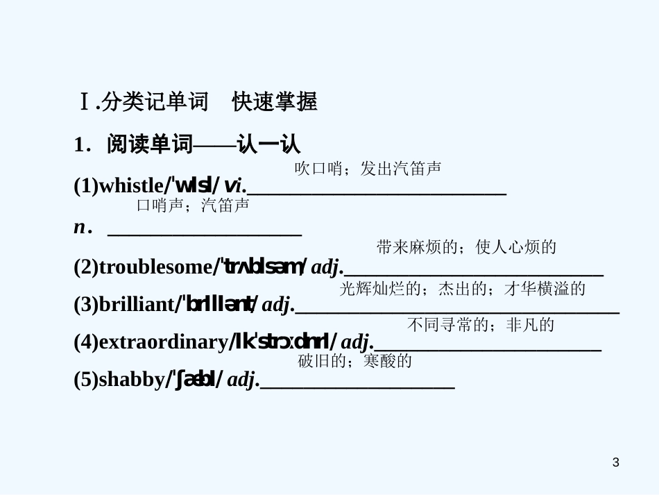 （课标通用）高考英语大一轮复习 Unit 4 Pygmalion优质课件 新人教版选修8_第3页