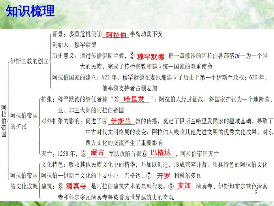 九年级历史上册 第二单元 中古亚欧世界 第7课 阿拉伯帝国优质课件 北师大版_第3页