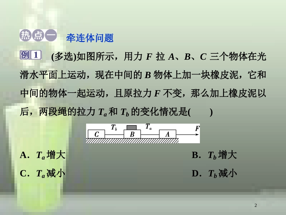 （新课标）高考物理一轮复习 第三章 牛顿运动定律章末热点集训优质课件_第2页