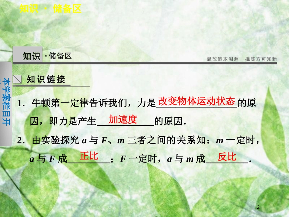 高中物理 第三章 牛顿运动定律 第3节 牛顿第二定律优质课件 教科版必修1_第2页