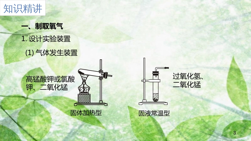 九年级化学上册 第二单元 实验活动1 氧气的实验室制取与性质优质课件 (新版)新人教版_第3页