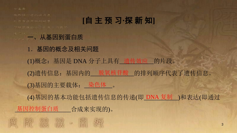 高中生物 第4章 遗传的分子基础 第3节 基因控制蛋白质的合成优质课件 苏教版必修2_第3页