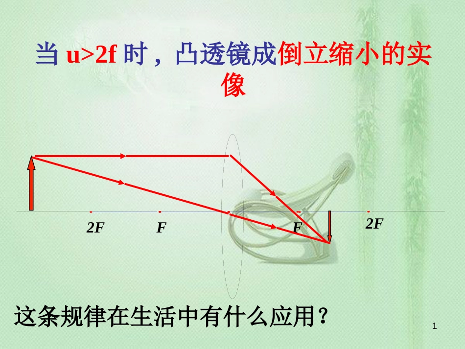 八年级物理上册 4.4《照相机与眼睛视力矫正》优质课件 （新版）苏科版_第1页