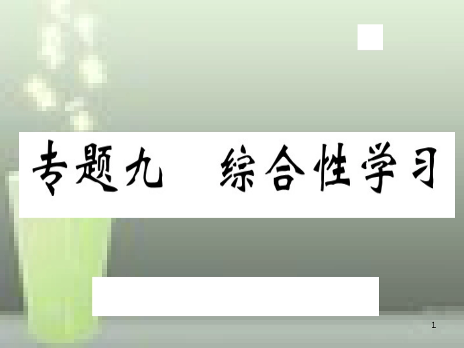 （武汉专用）八年级语文上册 专题九 综合性学习习题优质课件 新人教版_第1页