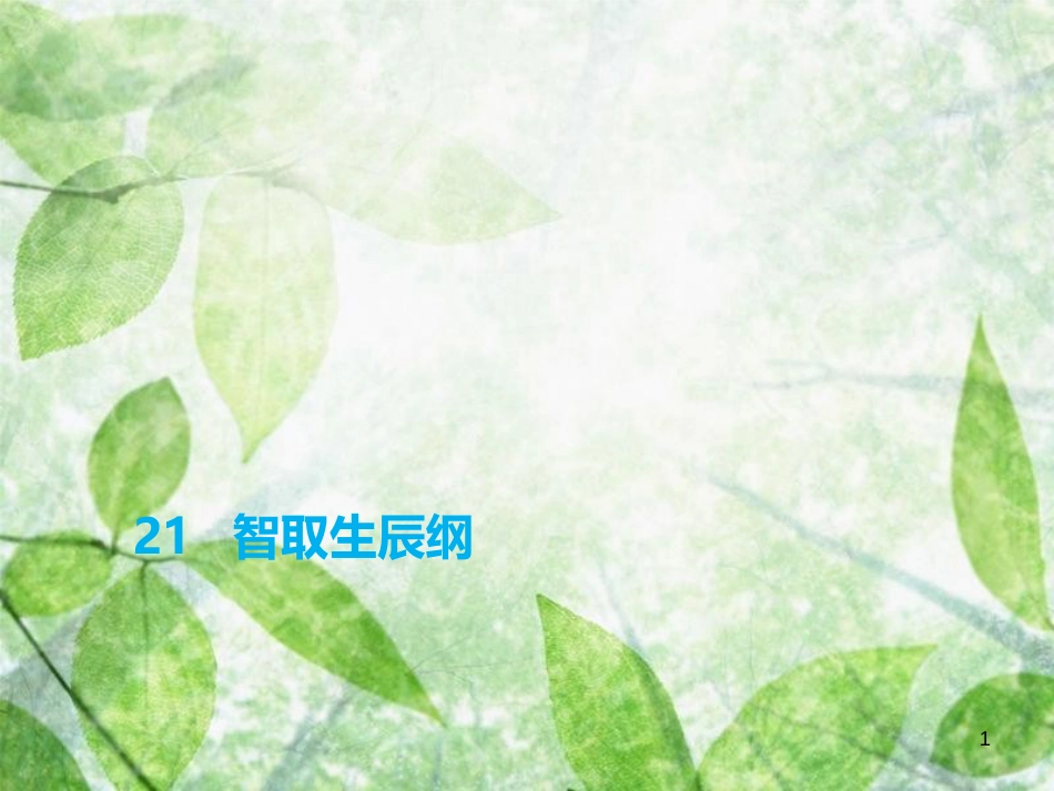 九年级语文上册 第六单元 21 智取生辰纲习题优质课件 新人教版 (3)_第1页